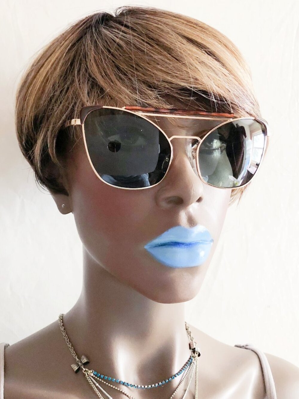 Gold Modern Cat Eye Sunglasses
